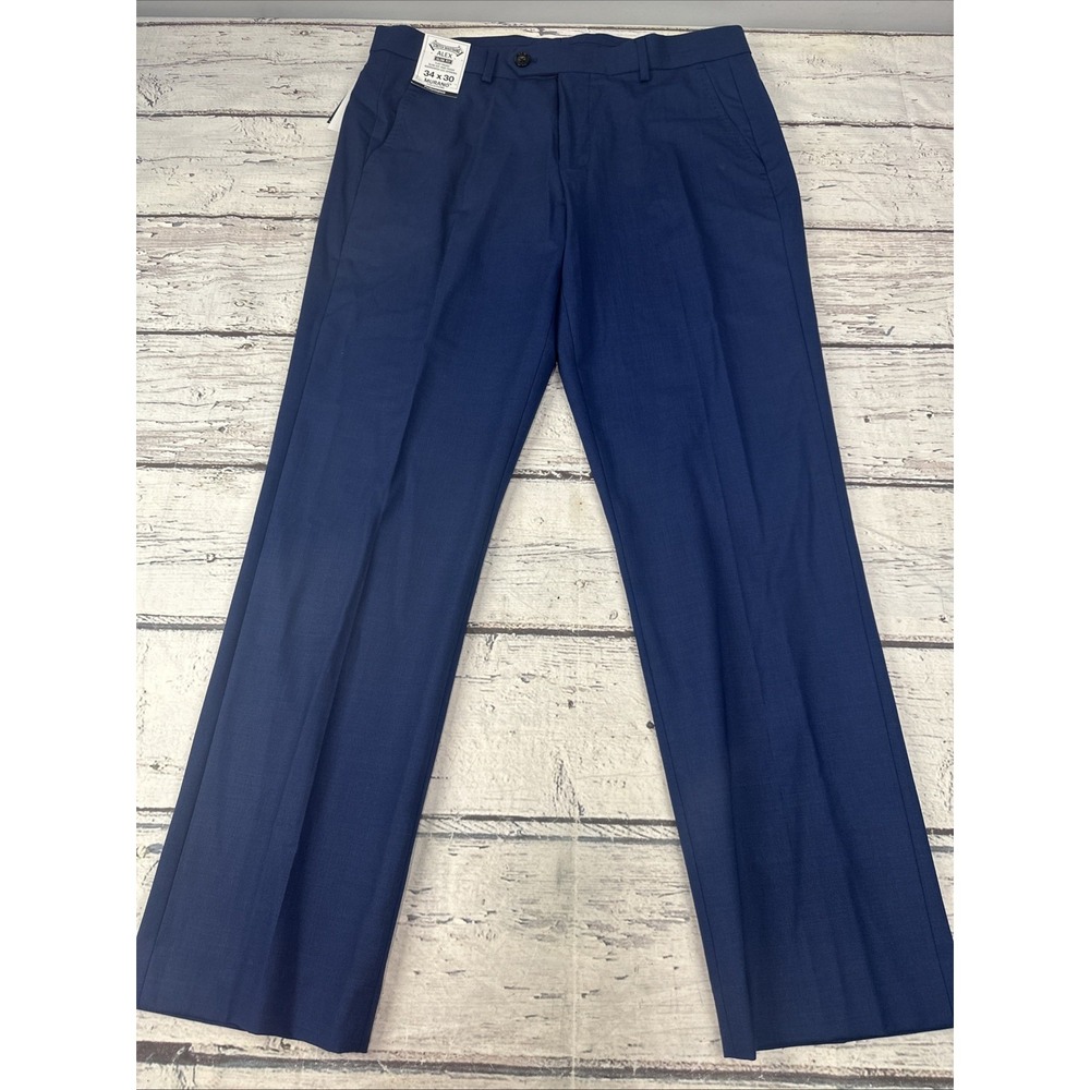 NWT Murano Alex Performance Pants 34x30 Slim Fit Flat Front Men Navy Blue